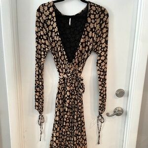 Free People Pradera Faux Wrap Floral Printed Mini Dress Size M